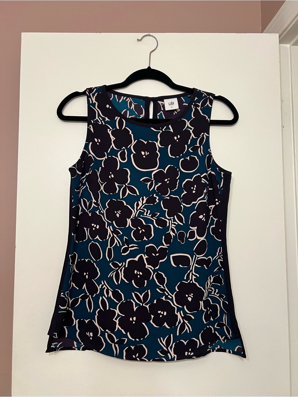 Floral Print Warhol Sleeveless Top